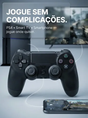 Controle Compatível Com Ps4 Sem fio joystick Com Cabo Carregável