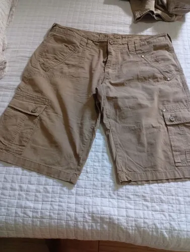 Bermuda masculina bege 44/46