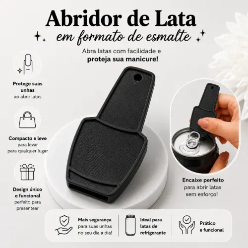 Kit 20 Chaveiros Abridor de Lata Formato Esmalte