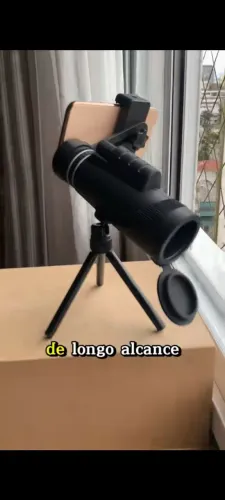 Monóculo com suporte para celular