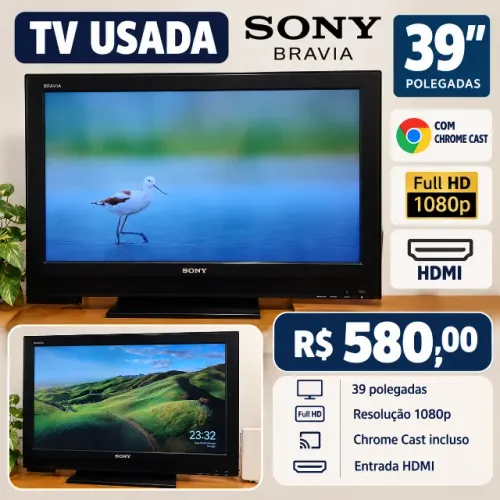 TV 39 POLEGADAS SONY ACOMPANHA CHROME CAST