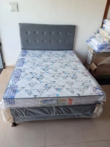 Cama box casal com colchão d28 17cm espuma novo # 10x sem juros no cartão