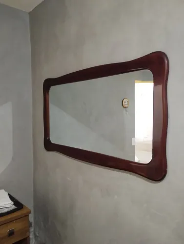 Espelho Grande Moldura de Madeira 1,27x63