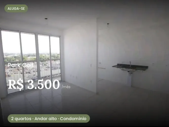 ALUGO DE APARTAMENTO 2 QUARTOS NO CONDOMÍNIO PARK GOLF