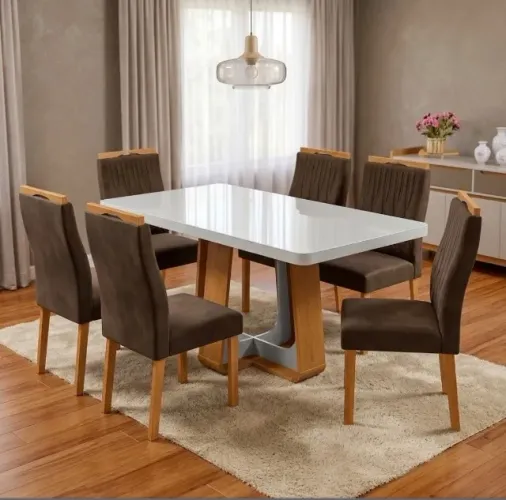 Conjunto de Jantar Bellariva 6 Lugares