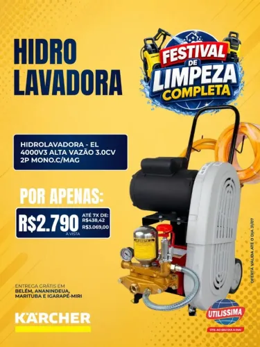 Hidrolavadora ELetroplast el-400v3 - 3C.V MONO com Mangeuira - Entrega Gratis