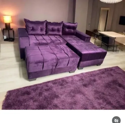 Não fique de fora dessa promoção sofá chessi com puf grande 