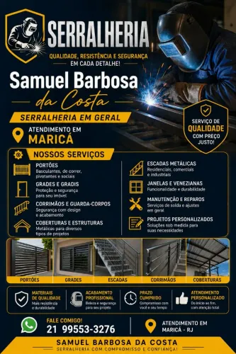 Serralheiro -  Portões, Grades e Reformas em Geral (Maricá)
