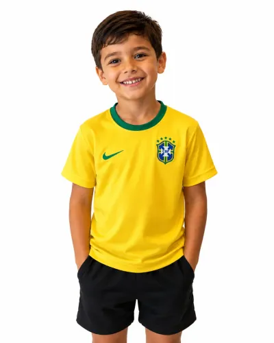 Camisa Dryfit Infantil Brasil