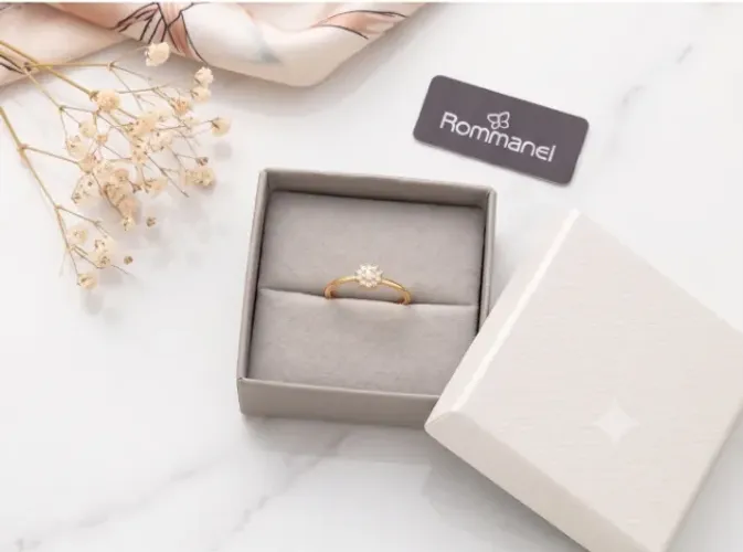 Anel Skinny banhado a ouro 18k com zircônias Tamanho 18