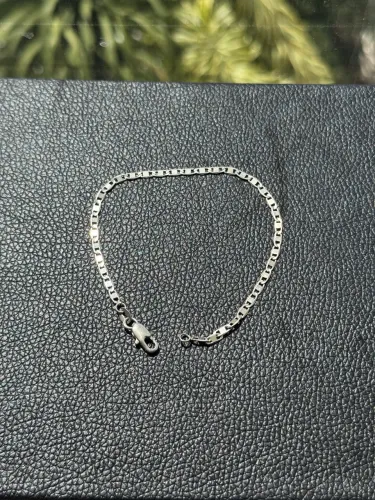 Pulseira prata 925 piastrine fina