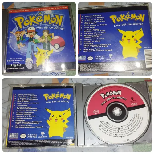 CD Pokémon Para Ser Um Mestre Encarte Mini-Pôster Com 150 Pokémons ORIGINAL