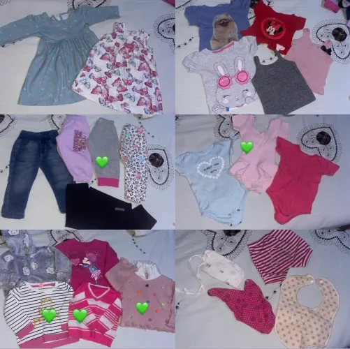 Lote de roupa de menina 6meses à 1 ano