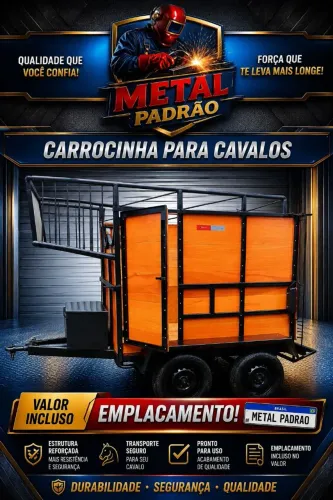 Reboque Carrocinha Para Transportar Cavalos!