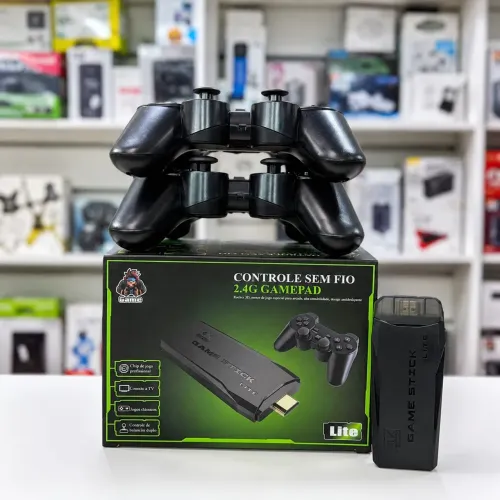 Game Stick Lite 4K com 2 Controles Sem Fio | 10.000 Jogos