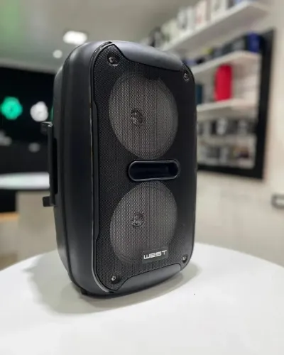 Caixa de som bluetooth TOP SONIC 200w Sp336 02 microfones preto