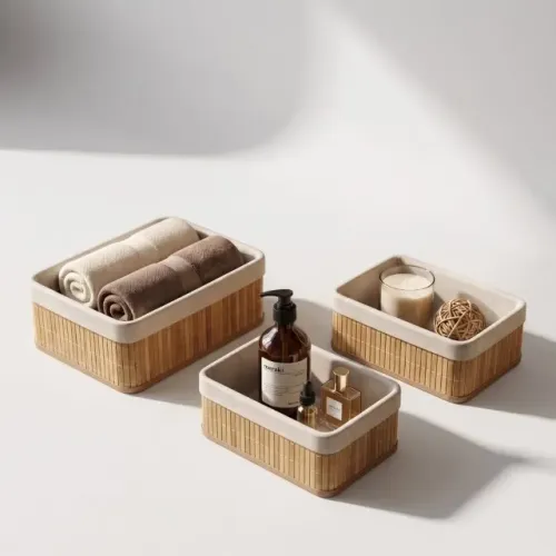 Kit 3 cestos de Bambu [Lote 27 unidades]