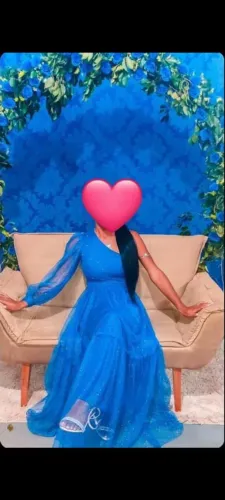 Vestido azul para festa