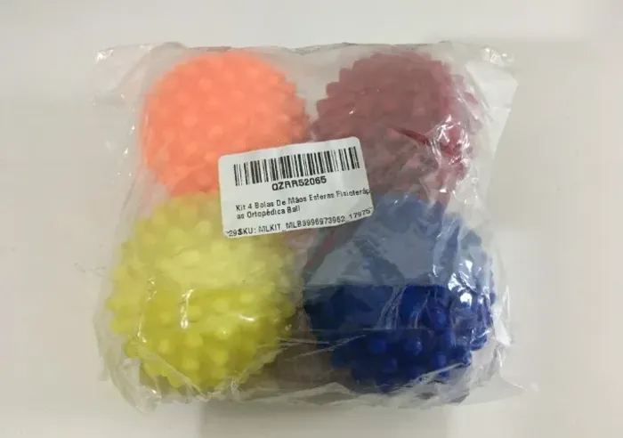Esferas Fisioterápicas Ortopédica Kit com 4 Bolas Coloridas - NOVAS