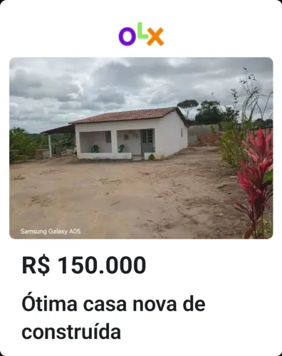 Casa nova de construída 