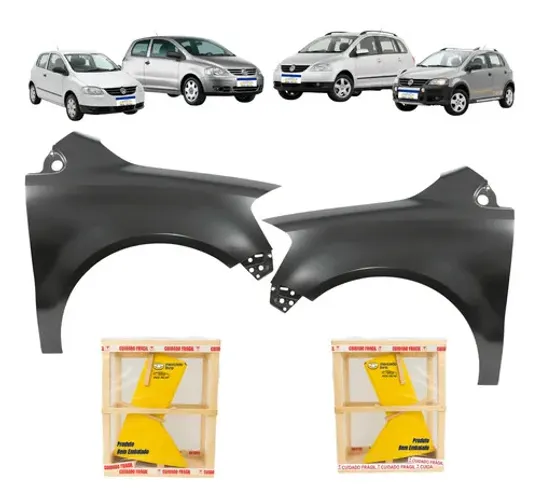 Par Paralama Vw Crossfox 2005 2006 A 2010 Novo