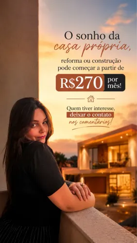 IMÓVEL A PARTIR DE 270 / Mês 