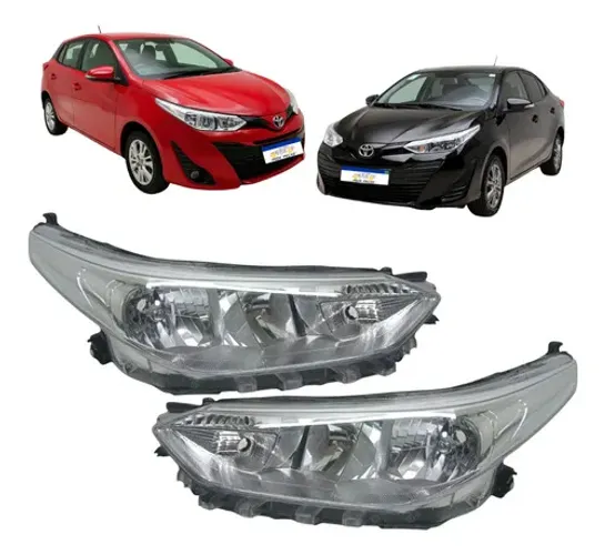 Par Farol Toyota Yaris 2018 A 2025 Foco Duplo Eletrico S/led