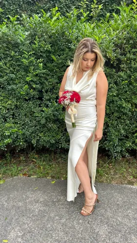 Vestido de noiva civil off white