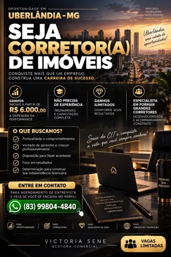 Vaga para corretor de imóveis