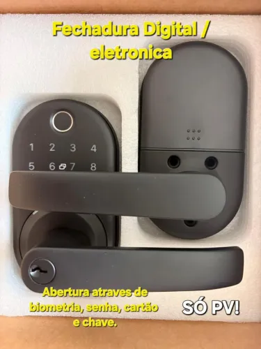 FECHADURA DIGITAL POR BIOMETRIA / SENHA E CARTÃO
