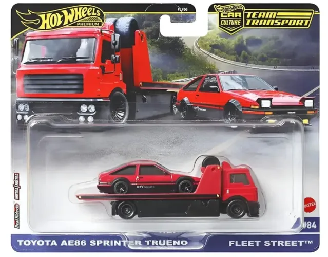 Teamtransport Hot Wheels Premium Toyota Ae86 Sprinter Trueno Toyota Ae86