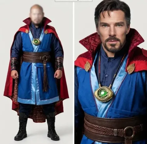Fantasias Dr Estranho/Multiverso da Loucura com acessórios + Olho de Agamoto Hasbro