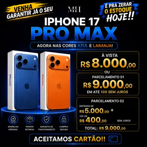 iPhone 17 Pro Max - 256GB - Novo / Original