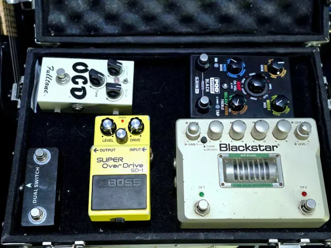 set pedais pedalboard guitarra/ñ kemper helix mooer fractal zoom line 6 boss mxr dunlop 