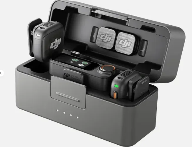 Microfone Dji Mic 3 Microfone sem fio Dji Mic 3 2tx+1rex com case de carregamento