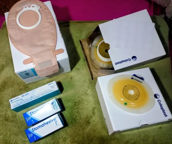 Bolsa para colostomia /estomia 2 peças - kit completo 
