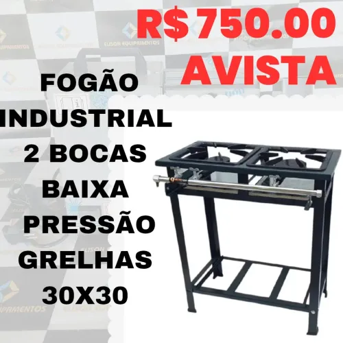 Fogão industrial 2 bocas baixa pressão