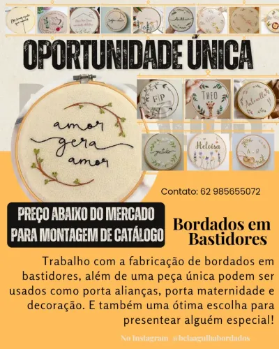 Porta aliança - porta maternidade - bordados 