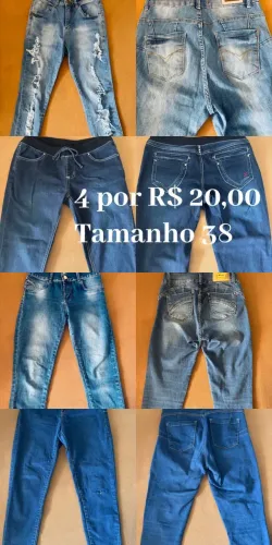 Lote 7 Calças Jeans tamanho 38