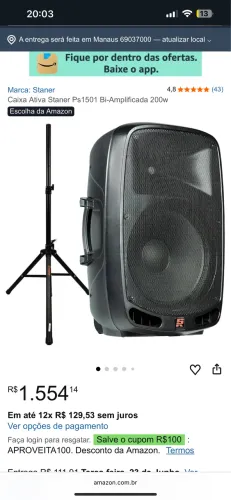 caixa de Som Stanner ps1501