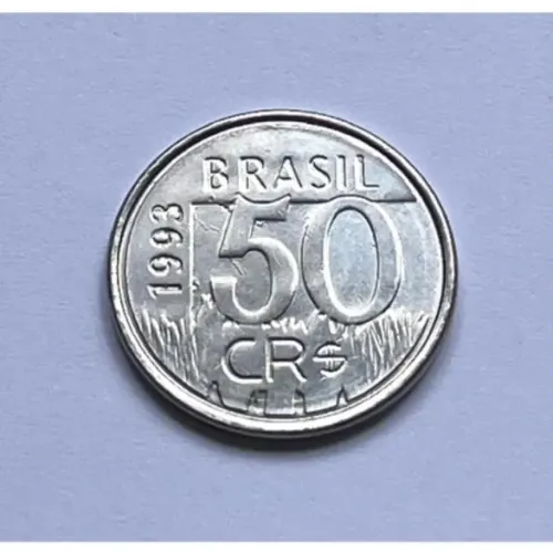 Moeda de 50 Cruzeiros Reais 1993 Soberba da Onça Pintada. Para coleção