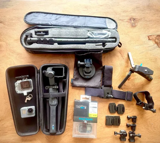 Gopro 6 black  , karma grip e acessórios 