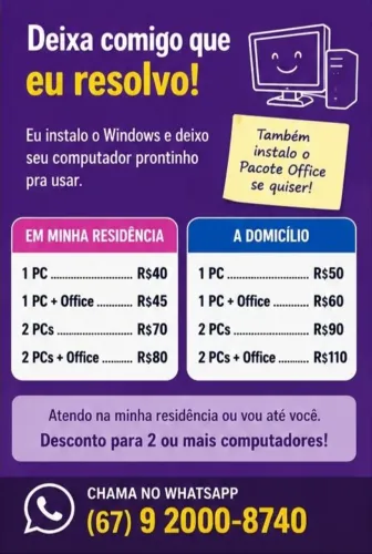 Formatação de PCs e NOTs