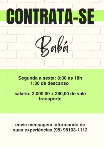 Contrata-se babá