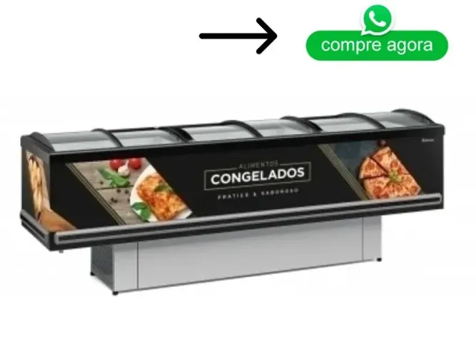 Ilha de Congelados Vidro Curvo 3M Gelopar
