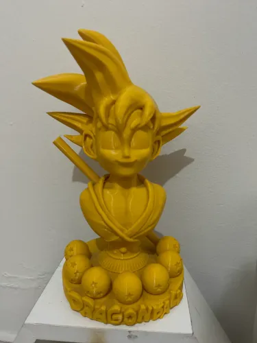 Imagem 3D dragon ball bust Goku