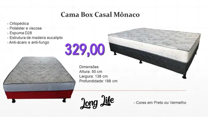 Cama Box Casal Mônaco- ENTREGA HOJEEE!!