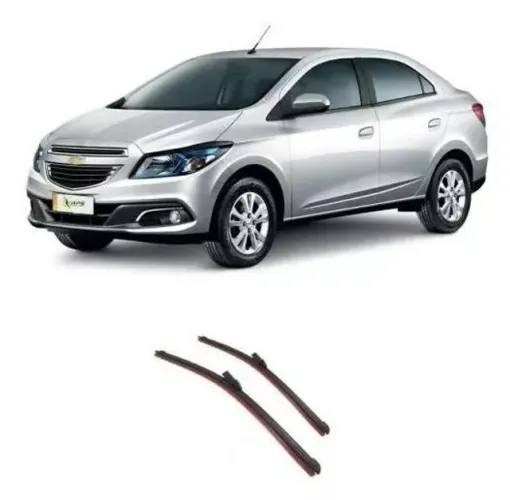 Par de Palhetas do Limpador do Para-Brisa Chevrolet Ônix e Prisma_Instalação Grátis na Hor