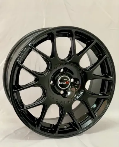 Roda aro 15 Bar modelo Bbs preta brilhante 4x100 jogo novo 