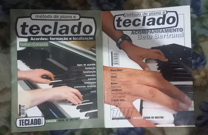 Combo 2 método de piano e teclado coleção toque de mestre